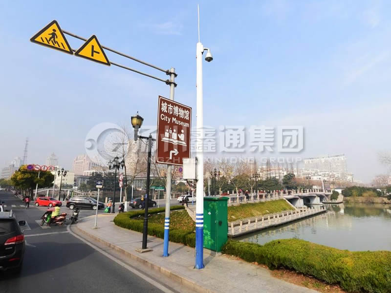 DJG-017，電子警察桿，監(jiān)控球機立桿